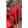 Image 2 : RED METAL FRAMED COMMERCIAL EVENT COUCH, LOVESEAT, & 2 CHAIR SET