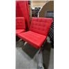 Image 3 : RED METAL FRAMED COMMERCIAL EVENT COUCH, LOVESEAT, & 2 CHAIR SET