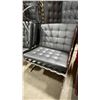 Image 4 : BLACK METAL FRAMED COMMERCIAL EVENT 4 CHAIR SET & 2 OTTOMANS