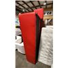 Image 2 : 4 RED 71" OTTOMANS & 1 SMALL OTTOMAN