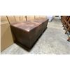 Image 3 : 8 BROWN 60" OTTOMANS & 7 SMALL OTTOMANS