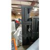 Image 4 : 4 BLACK PADDED ARMCHAIRS
