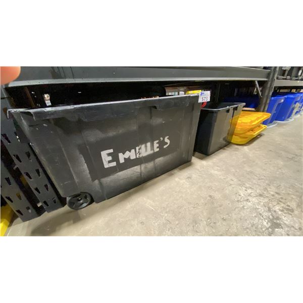 3 WOODEN RISERS, PICNIC BASKET SET, PAPER STRAWS, SERVING PLATTER & MORE *BINS INCLUDED*