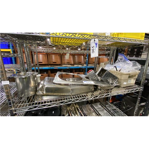 ASSORTED CHAFING DISH PARTS, CHEESE GRATERS, INSERTS & COFFEE POT PARTS