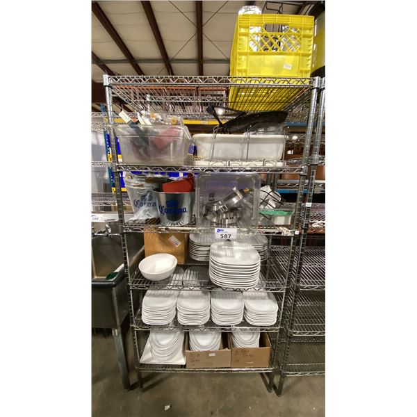 6 TIER 35.5"W X 18"D X 75"H METRO STYLE RACKING UNIT *CONTENTS NOT INCLUDED*
