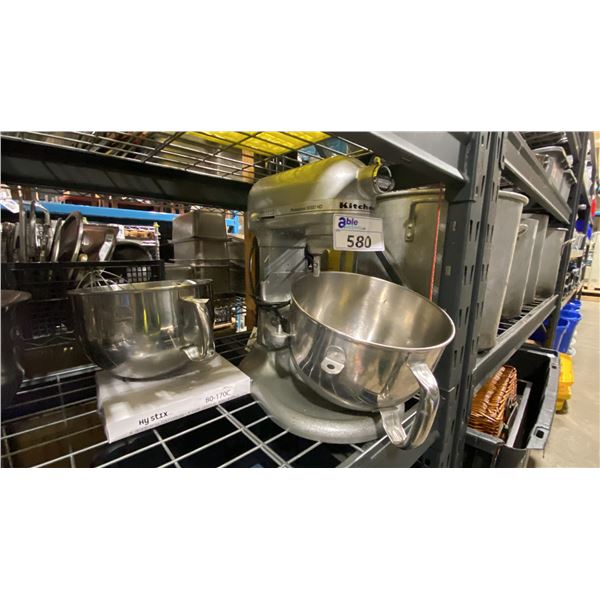 KITCHENAID PROFESSIONAL 6000 HD SILVER STAND MIXER WITH 1 BOWL & 4 ATTACHMENTS