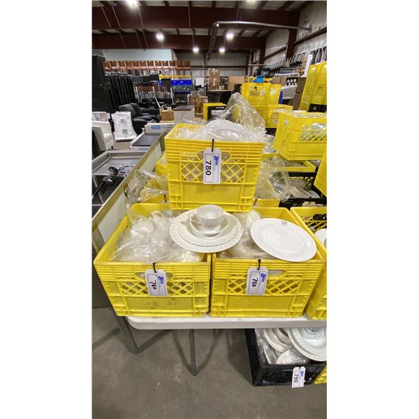 5 CRATES OF ASSORTED COMMERCIAL RESTAURANT DISHWARE