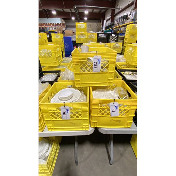 5 CRATES OF ASSORTED COMMERCIAL RESTAURANT DISHWARE