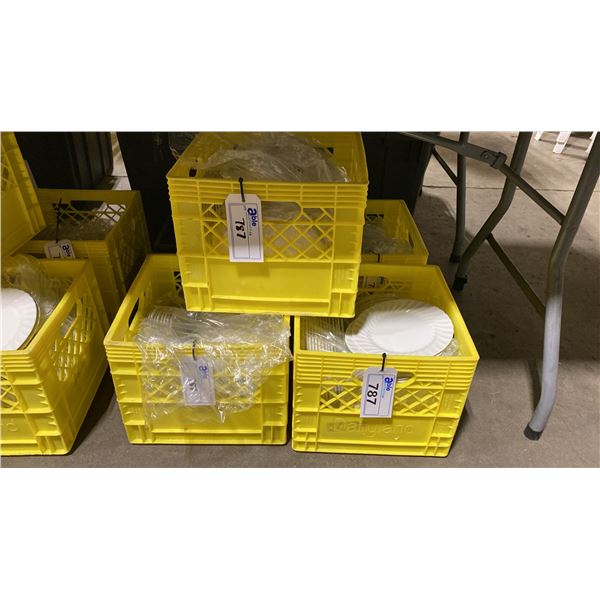 5 CRATES OF ASSORTED COMMERCIAL RESTAURANT DISHWARE
