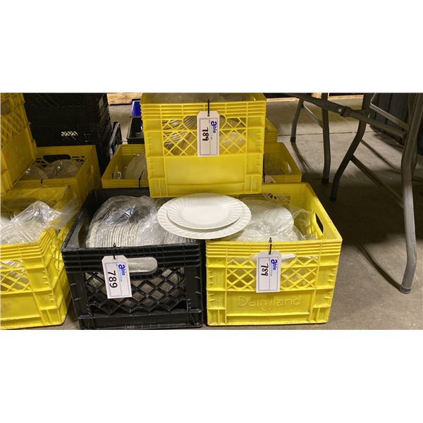 5 CRATES OF ASSORTED COMMERCIAL RESTAURANT DISHWARE