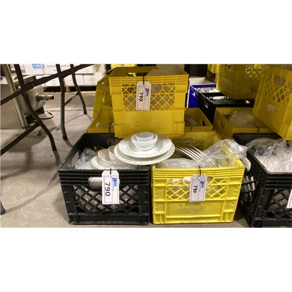 5 CRATES OF ASSORTED COMMERCIAL RESTAURANT DISHWARE