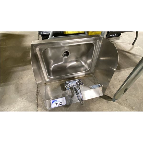 SMALL STAINLESS STEEL WALL MOUNT HANDWASH SINK