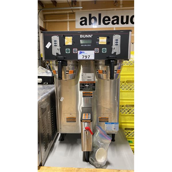 BUNN DUAL TF DBC STAINLESS STEEL COMMERCIAL DUAL BREW STATION WITH 2 BASKETS
