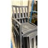 Image 2 : 15 BLACK CAST ALUMINUM OUTDOOR PATIO ARM CHAIRS WITH PACK OF CUSHION COVERS *NO CUSHIONS*