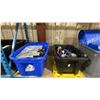 Image 2 : SHELF OF ASSORTED BINS OF TOOLS, & PLANT POTS *BINS INCLUDED*