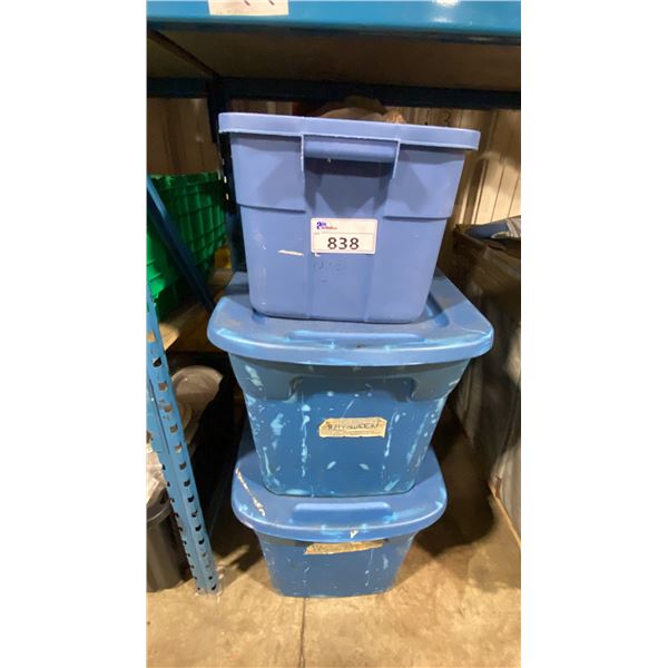 3 BINS OF ASSORTED HALLOWEEN DECORE ITEMS *BINS INCLUDED*