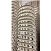 Image 4 : STACK OF 20 WHITE PLASTIC OUTDOOR SLAT BACK EVENT STACKING CHAIRS