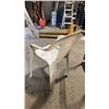 Image 3 : STACK OF 25 WHITE PLASTIC RUBBERMAID OUTDOOR SOLID BACK EVENT STACKING CHAIRS