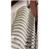 Image 4 : STACK OF 25 WHITE PLASTIC RUBBERMAID OUTDOOR SOLID BACK EVENT STACKING CHAIRS