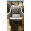 Image 2 : STACK OF 8 GREY PLASTIC OUTDOOR COMMERCIAL EVENT CHAIRS