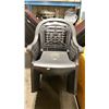 Image 2 : STACK OF 8 GREY PLASTIC OUTDOOR COMMERCIAL EVENT CHAIRS