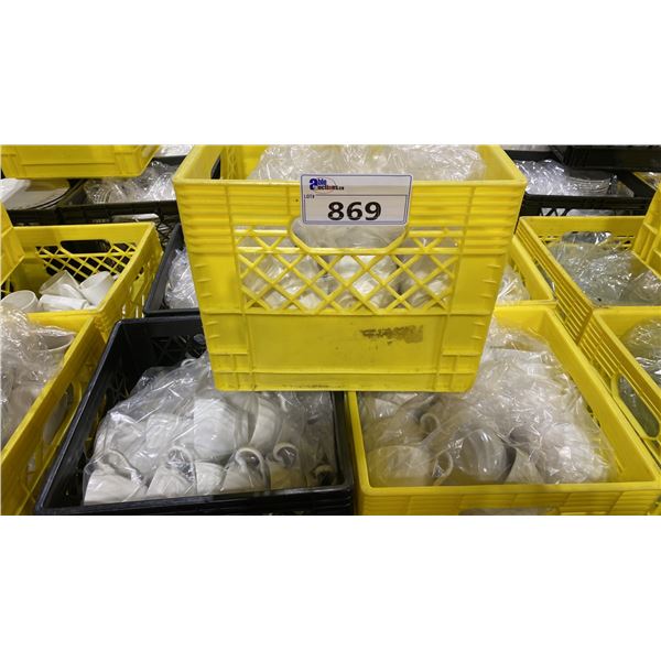 5 CRATES OF ASSORTED COMMERCIAL RESTAURANT TEA CUPS *CRATES INCLUDED*