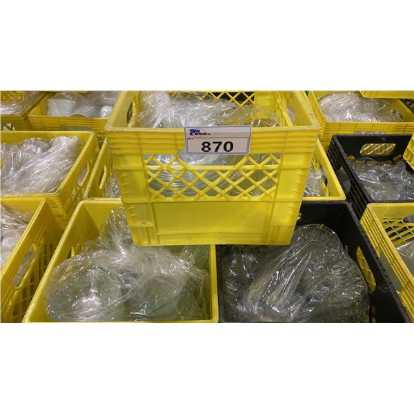 5 CRATES OF ASSORTED COMMERCIAL GLASS RESTAURANT DISHWARE *CRATE INCLUDED*