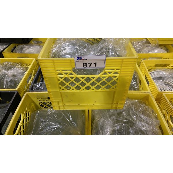 5 CRATES OF ASSORTED COMMERCIAL GLASS RESTAURANT DISHWARE *CRATE INCLUDED*