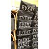 Image 3 : STACK OF 8 WHITE WOOD BAMBOO LOOK COMMERCIAL STACKING EVENT CHAIRS WITH CUSHIONS