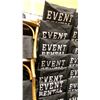 Image 3 : STACK OF 8 WHITE WOOD BAMBOO LOOK COMMERCIAL STACKING EVENT CHAIRS WITH CUSHIONS