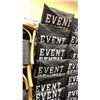 Image 3 : STACK OF 8 WHITE WOOD BAMBOO LOOK COMMERCIAL STACKING EVENT CHAIRS WITH CUSHIONS