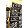 Image 3 : STACK OF 8 WHITE WOOD BAMBOO LOOK COMMERCIAL STACKING EVENT CHAIRS WITH CUSHIONS
