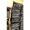 Image 3 : STACK OF 8 WHITE WOOD BAMBOO LOOK COMMERCIAL STACKING EVENT CHAIRS WITH CUSHIONS