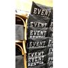 Image 3 : STACK OF 8 WHITE WOOD BAMBOO LOOK COMMERCIAL STACKING EVENT CHAIRS WITH CUSHIONS