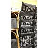 Image 3 : STACK OF 8 WHITE WOOD BAMBOO LOOK COMMERCIAL STACKING EVENT CHAIRS WITH CUSHIONS