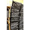 Image 3 : STACK OF 8 WHITE WOOD BAMBOO LOOK COMMERCIAL STACKING EVENT CHAIRS WITH CUSHIONS
