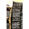 Image 3 : STACK OF 8 WHITE WOOD BAMBOO LOOK COMMERCIAL STACKING EVENT CHAIRS WITH CUSHIONS