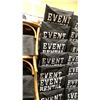 Image 3 : STACK OF 8 WHITE WOOD BAMBOO LOOK COMMERCIAL STACKING EVENT CHAIRS WITH CUSHIONS