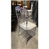 Image 2 : STACK OF 8 CLEAR PLASTIC COMMERCIAL STACKING EVENT CHAIRS WITH CUSHIONS