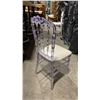 Image 2 : STACK OF 8 CLEAR PLASTIC COMMERCIAL STACKING EVENT CHAIRS WITH CUSHIONS