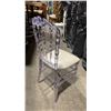 Image 2 : STACK OF 8 CLEAR PLASTIC COMMERCIAL STACKING EVENT CHAIRS WITH CUSHIONS