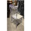Image 2 : STACK OF 8 CLEAR PLASTIC COMMERCIAL STACKING EVENT CHAIRS WITH CUSHIONS