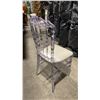 Image 2 : STACK OF 8 CLEAR PLASTIC COMMERCIAL STACKING EVENT CHAIRS WITH CUSHIONS