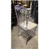 Image 2 : STACK OF 8 CLEAR PLASTIC COMMERCIAL STACKING EVENT CHAIRS WITH CUSHIONS
