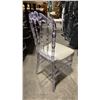 Image 2 : STACK OF 8 CLEAR PLASTIC COMMERCIAL STACKING EVENT CHAIRS WITH CUSHIONS