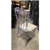 Image 2 : STACK OF 8 CLEAR PLASTIC COMMERCIAL STACKING EVENT CHAIRS WITH CUSHIONS
