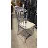 Image 2 : STACK OF 8 CLEAR PLASTIC COMMERCIAL STACKING EVENT CHAIRS WITH CUSHIONS