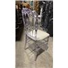 Image 2 : STACK OF 8 CLEAR PLASTIC COMMERCIAL STACKING EVENT CHAIRS WITH CUSHIONS