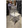 Image 2 : STACK OF 8 CLEAR PLASTIC COMMERCIAL STACKING EVENT CHAIRS WITH CUSHIONS