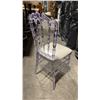 Image 2 : STACK OF 8 CLEAR PLASTIC COMMERCIAL STACKING EVENT CHAIRS WITH CUSHIONS